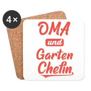 Geschenk Oma Untersetzer - OMA UND GARTENCHEFIN