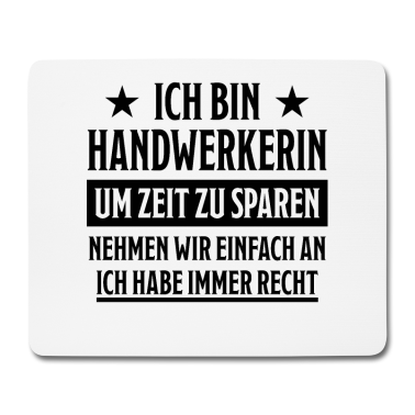 Geschenk Oma Mousepad - Handwerkerin Heimwerkerin Lustiger Spruch Geschenk