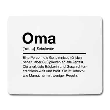 Geschenk Oma Mousepad - Oma
