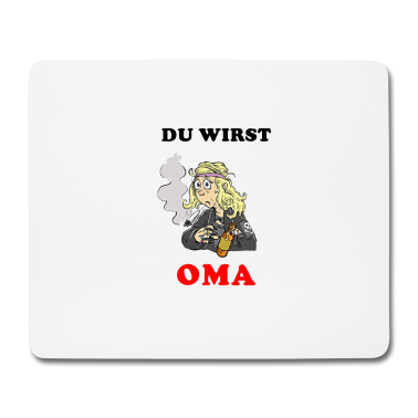 Geschenk Oma Mousepad - Du wirst oma