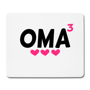 Geschenk Oma Mousepad - Dreifache Oma - Oma hoch Drei