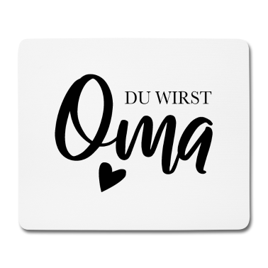 Geschenk Oma Mousepad - Du wirst Oma mit Herz