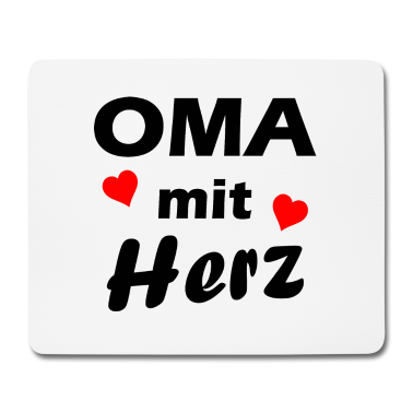 Geschenk Oma Mousepad - Oma mit Herz