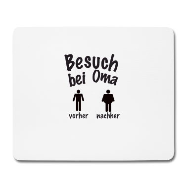 Geschenk Oma Mousepad - Besuch bei Oma