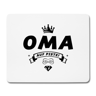Geschenk Oma Mousepad - oma auf piste