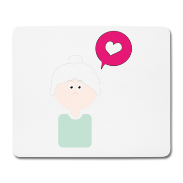 Geschenk Oma Mousepad - Oma mit Herz