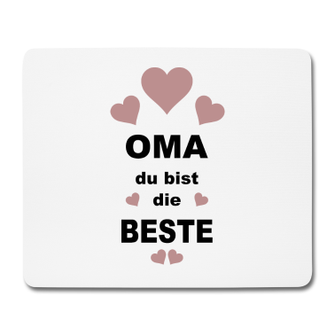 Geschenk Oma Mousepad - Oma du bist die beste