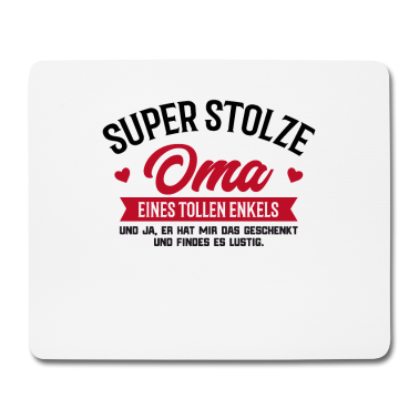 Geschenk Oma Mousepad - Geschenk Oma, Stolze Oma, toller Enkel