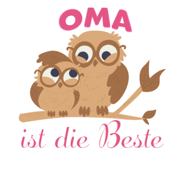 Motiv Oma ist die Beste Eulen Oma mit Enkelkind
