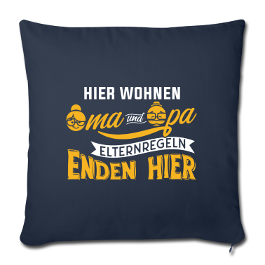 weihnachtsgeschenke für oma und opa Kissenbezug - Hier wohnen Oma und Opa Elternregeln enden hier
