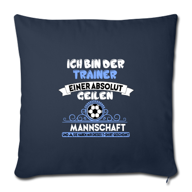weihnachtsgeschenke für oma und opa Kissenbezug - ich bin trainer einer fussball manschaft