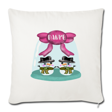 weihnachtsgeschenke für oma und opa Kissenbezug - Dankeschön DANKE Schneemann WINTER WEIHNACHTEN