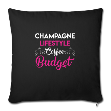 weihnachtsgeschenke für oma und opa Kissenbezug - Champagne lifestyle Alcohol Coffee Budget