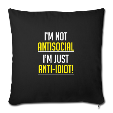 weihnachtsgeschenke für oma und opa Kissenbezug - Antisocial Anti Idiot Sarcastic Rude Saying