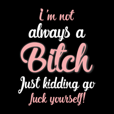 Motiv Rude Adult Humor not always a bitch Sarcastic