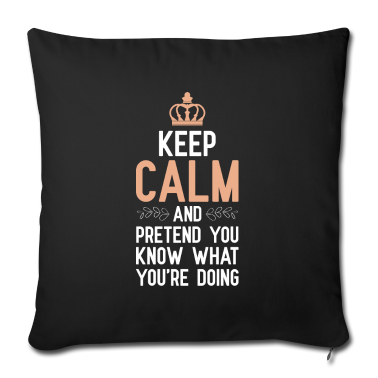 weihnachtsgeschenke für oma und opa Kissenbezug - Keep Calm pretend smart ass sarcasm