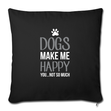 weihnachtsgeschenke für oma und opa Kissenbezug - Dogs Make Happy Dog Lover Paw Puppy