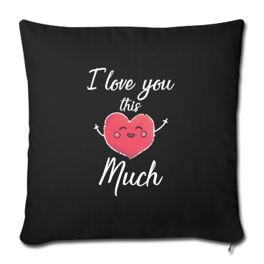 weihnachtsgeschenke für oma und opa Kissenbezug - Love you this much Romantic mug Valentines Day