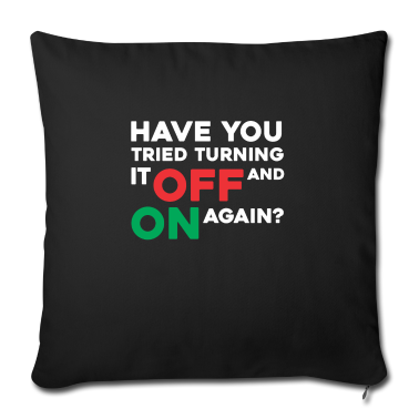 weihnachtsgeschenke für oma und opa Kissenbezug - Turn On Off Computer Nerd Electrical IT Technician