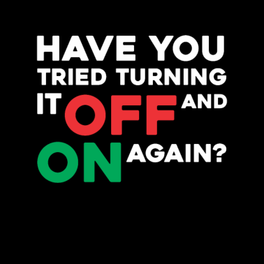 Motiv Turn On Off Computer Nerd Electrical IT Technician