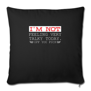 weihnachtsgeschenke für oma und opa Kissenbezug - Meme Not Feeling Very Talky Today Off You Fuck