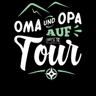 Motiv Oma und Opa auf Tour Camping Wohnmobil Camper