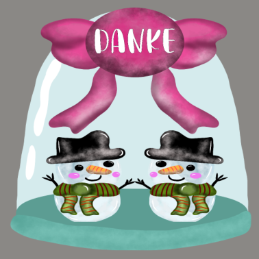 Motiv Dankeschön DANKE Schneemann WINTER WEIHNACHTEN