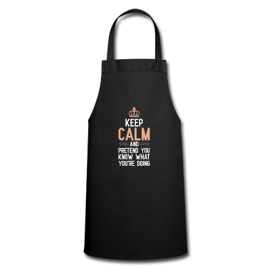 weihnachtsgeschenke für oma und opa Schürze - Keep Calm pretend smart ass sarcasm