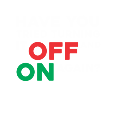 Motiv Turn On Off Computer Nerd Electrical IT Technician