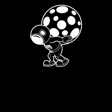 Motiv Astronaut mit Mond - Weltraum und Space Fans