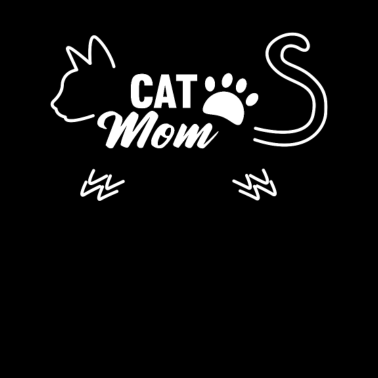 Motiv Cat Mom Katzenmutter Pfote Katze Spruch Haustier