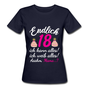 geburtstagsgeschenke mama T-Shirt - Endlich 18 | Hilfe Mama Geburtstagsgeschenk