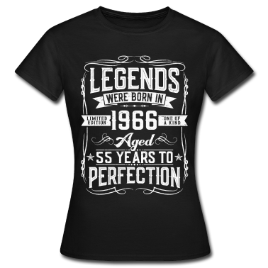 geburtstagsgeschenke mama T-Shirt - Jahrgang 1966 geboren Legenden 55 Geburtstag