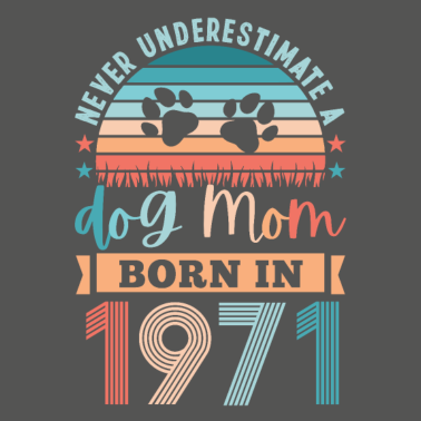 Motiv Hund Mama geboren 1971 50. Geburtstagsgeschenk