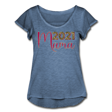 geburtstagsgeschenke mama T-Shirt - 2021 MAMA WERDEN SCHWANGERSCHAFT LEOPARDENMUSTER
