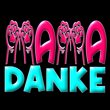 Motiv DANKE MAMA MUTTERTAGSGESCHENKE KÄTZCHEN PFOTE