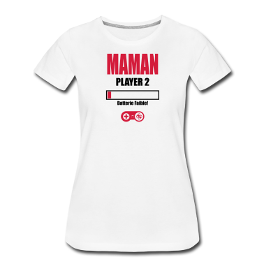 geburtstagsgeschenke mama T-Shirt - Mama player 2 akku schwach