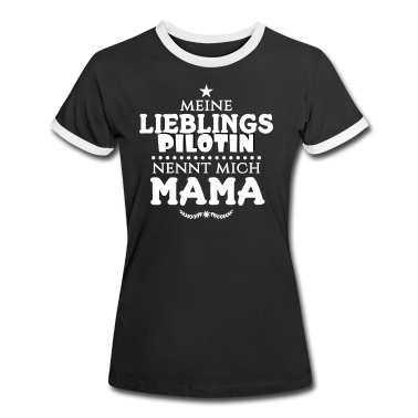 geburtstagsgeschenke mama T-Shirt - Pilotin Tochter Flugzeug Mama Muttertag Geschenk