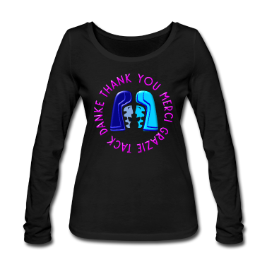 geburtstagsgeschenke mama Langarmshirt - FRAUEN MÜTTER MAMA DANKE THANK YOU TACK GRAZIE