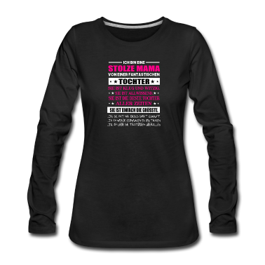 geburtstagsgeschenke mama Langarmshirt - Stolze Mama einer fantastischen Tochter Geschenk