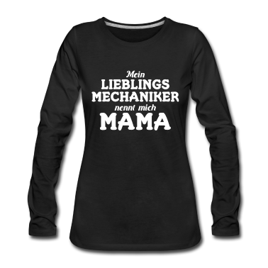 geburtstagsgeschenke mama Langarmshirt - Mechaniker Mama Muttertag Geschenk