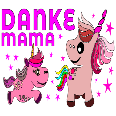 Motiv Danke Mama Einhorn Familie Muttertag