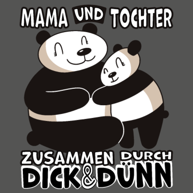 Motiv Mama und Tochter durch dick & dünn Panda