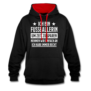 geburtstagsgeschenke mama Hoodie - Fußballerin Lustiger Spruch Fußball Tor Geschenk