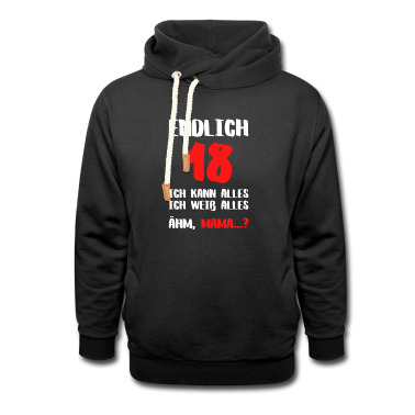 geburtstagsgeschenke mama Hoodie - Endlich 18 ich weiß alles Mama Geburtstagsgeschenk