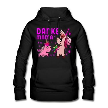 geburtstagsgeschenke mama Hoodie - Danke Mama Einhorn Familie Muttertag