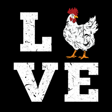 Motiv Hühnerzucht Farmer Love Geburtstagsgeschenk
