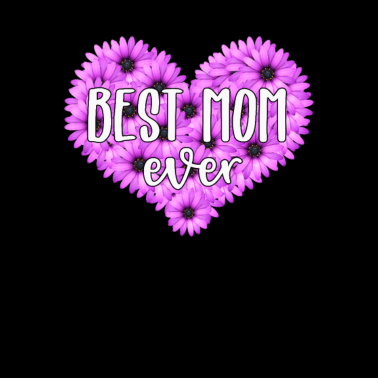 Motiv BEST MOM EVER LILA BLUMEN MUTTER MAMA GESCHENK