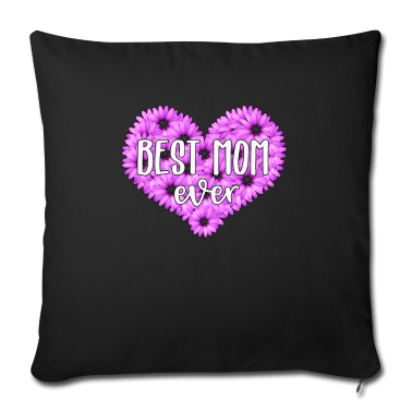 geburtstagsgeschenke mama Kissenbezug - BEST MOM EVER LILA BLUMEN MUTTER MAMA GESCHENK