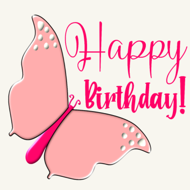Motiv Happy Birthday Butterfly Schmetterling Geburtstag